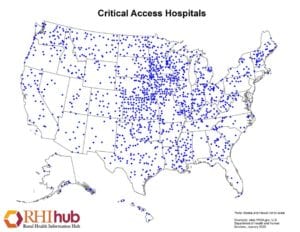 critical-access-hospitals map and why autism certification is important for CAHs and Rural Health Clinics RHCs