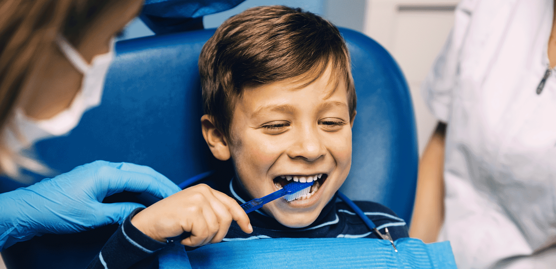 boy in dental chair