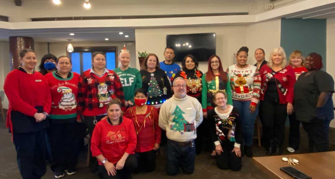 Delta Hotels staff ugly sweater event