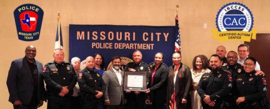Missouri City Police Deparment earns Certified Autism Center™ Designation, Demonstrates Commitment to Enhancing Accessibility