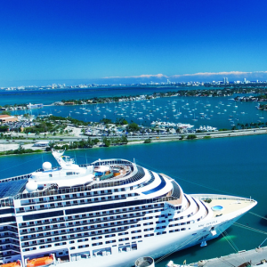 Cruise ship in port