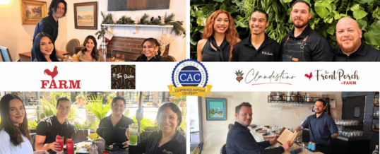 Palm Springs Favorites Serve Up Inclusion: FARM, Tac/Quila, Clandestino & The Front Porch Renew Certified Autism Centerâ„¢ Statuses